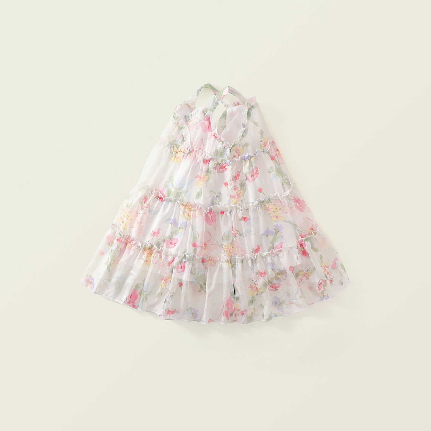 Sweet Floral Mesh Princess Dress