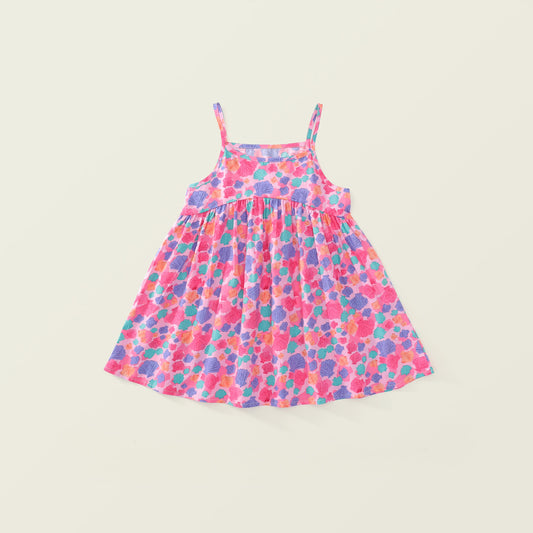 Girls Pink Floral Summer Sundress