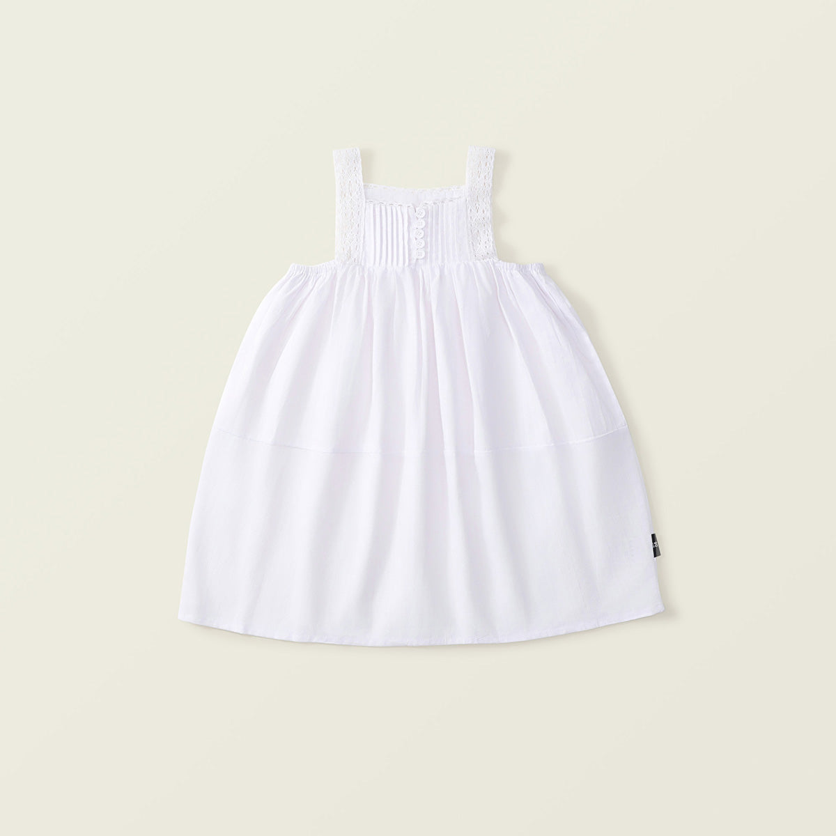 Girls' Summer Lace-Trim Sleeveless Dress Two-Piece Set