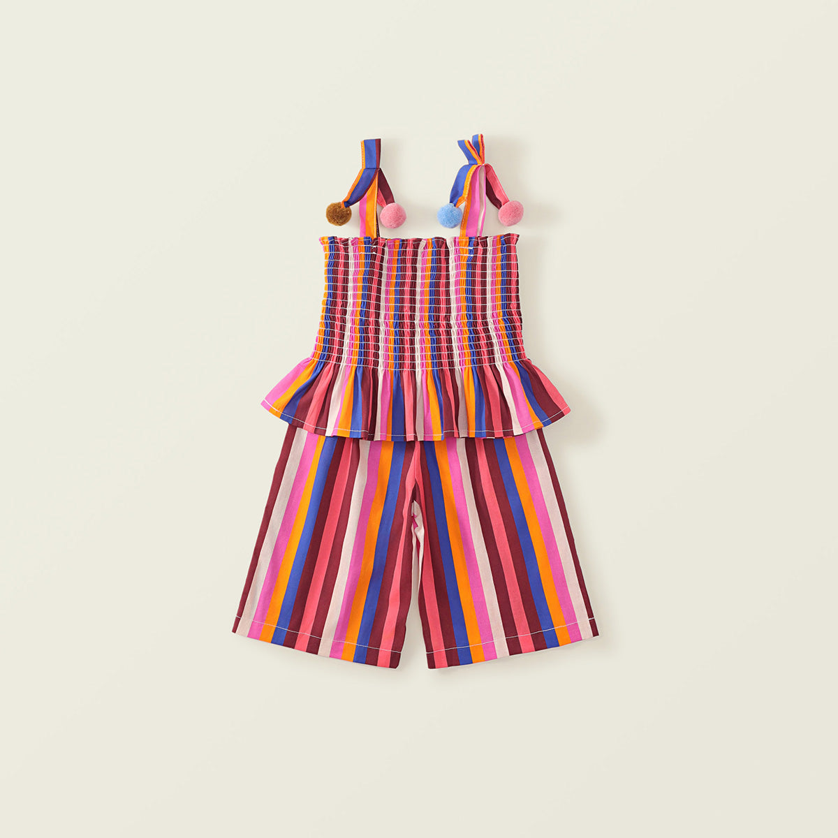 Girls Trendy Striped Summer Set