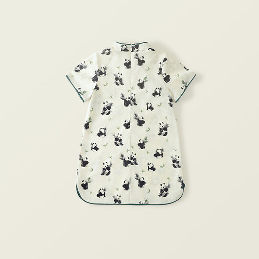 Girls Summer Panda Cheongsam