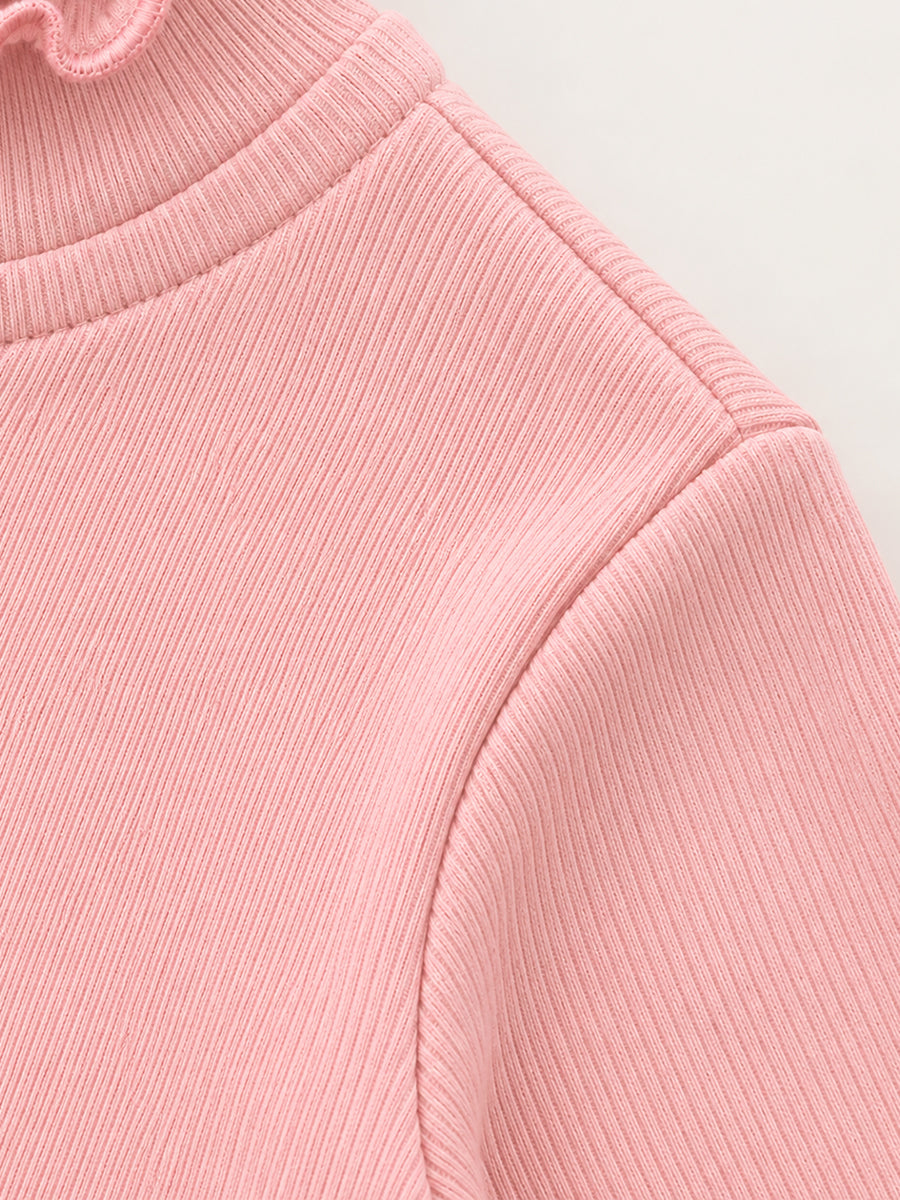 Girls' Ruffled Collar Long Sleeve Top K-6136363