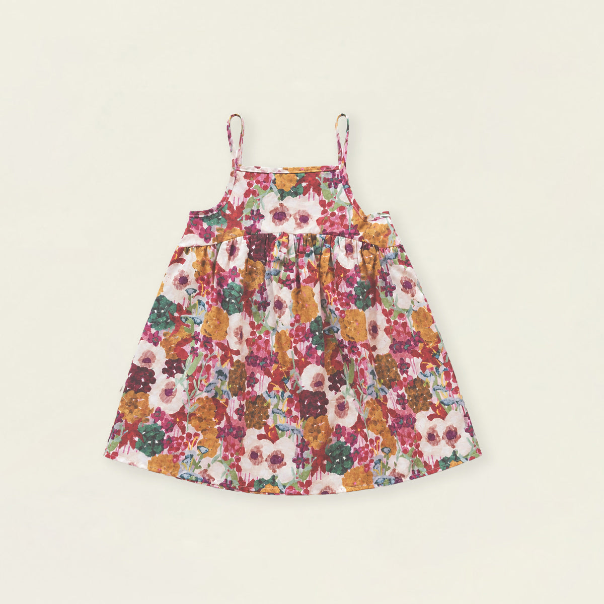 Girls' Vibrant Floral Camisole Dress -K6126360