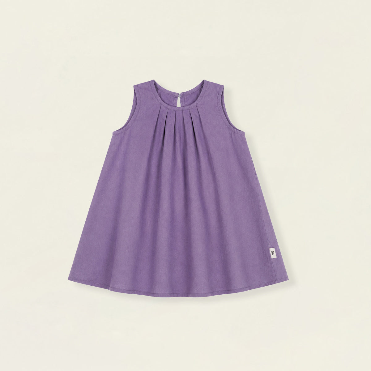 Girls' Lavender Sleeveless Pleated Dress -K6126340