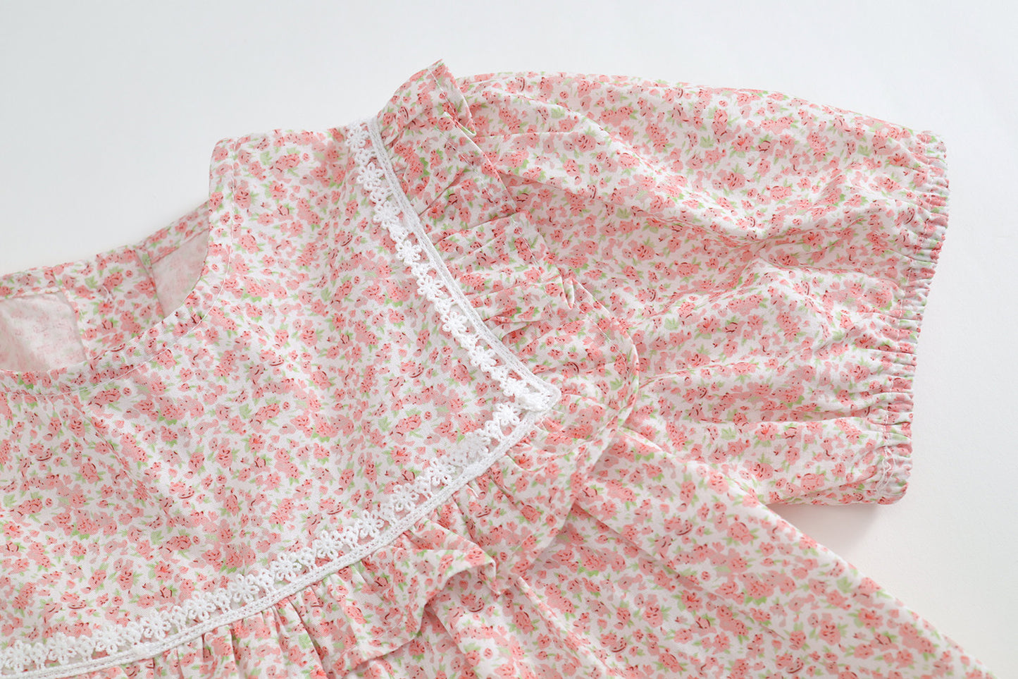 Girls' Summer Floral Cotton Dress