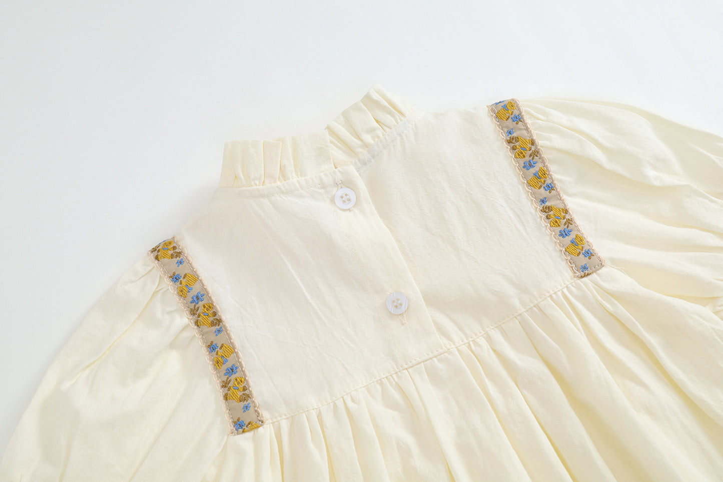 Girls' Royal Lace Embroidered Dress