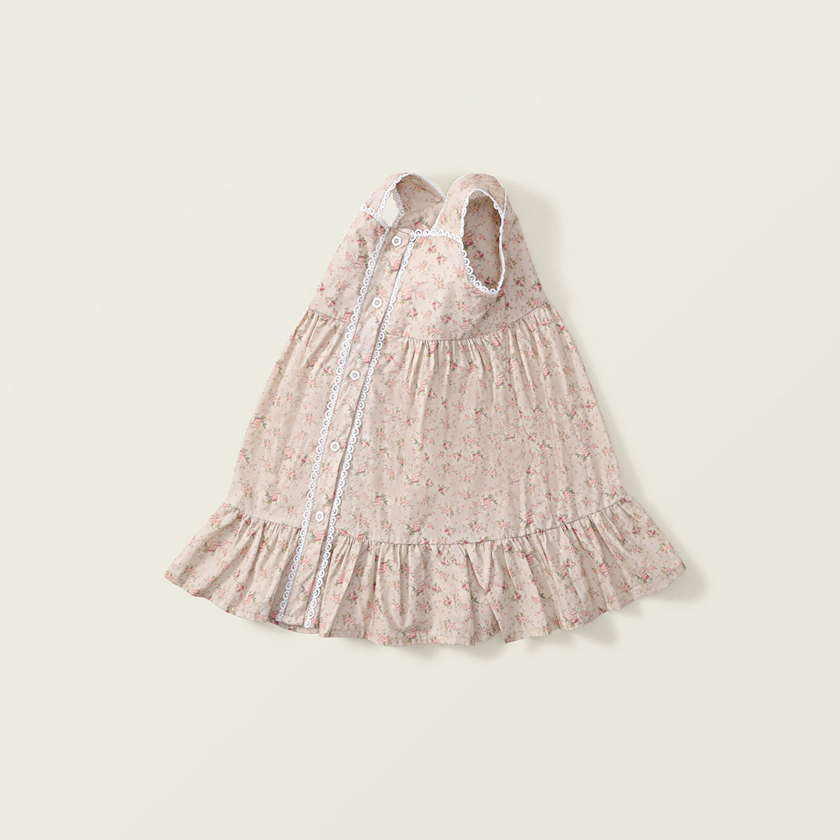 Girls French Lace Trim Dress