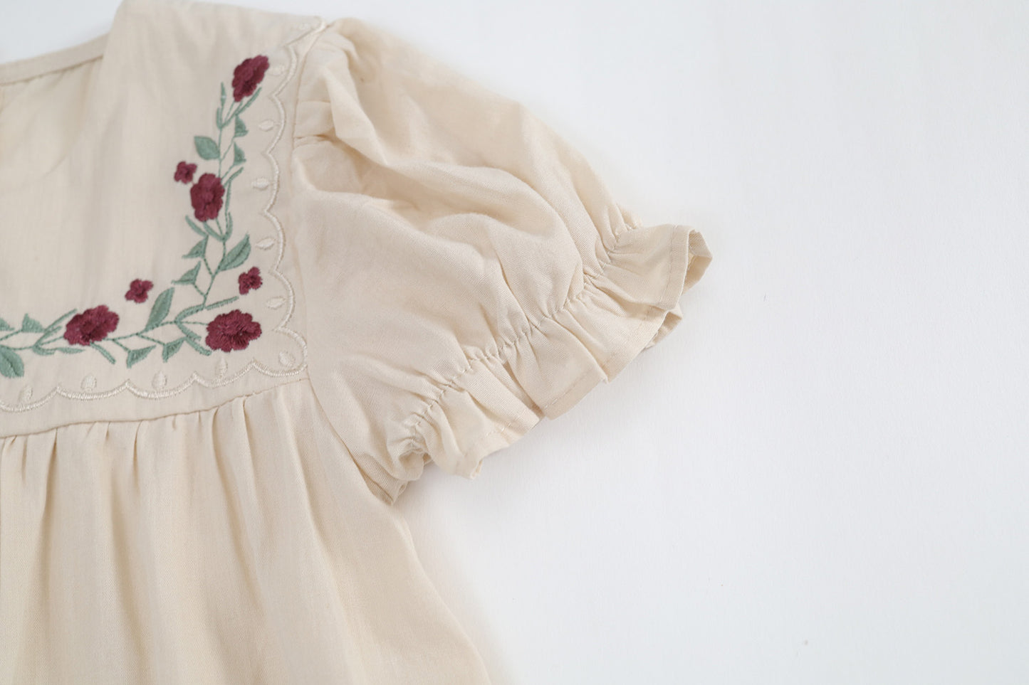 French Embroidered Floral Girls' Dress