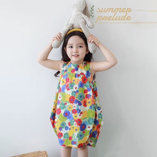 Girls Floral Summer Dress