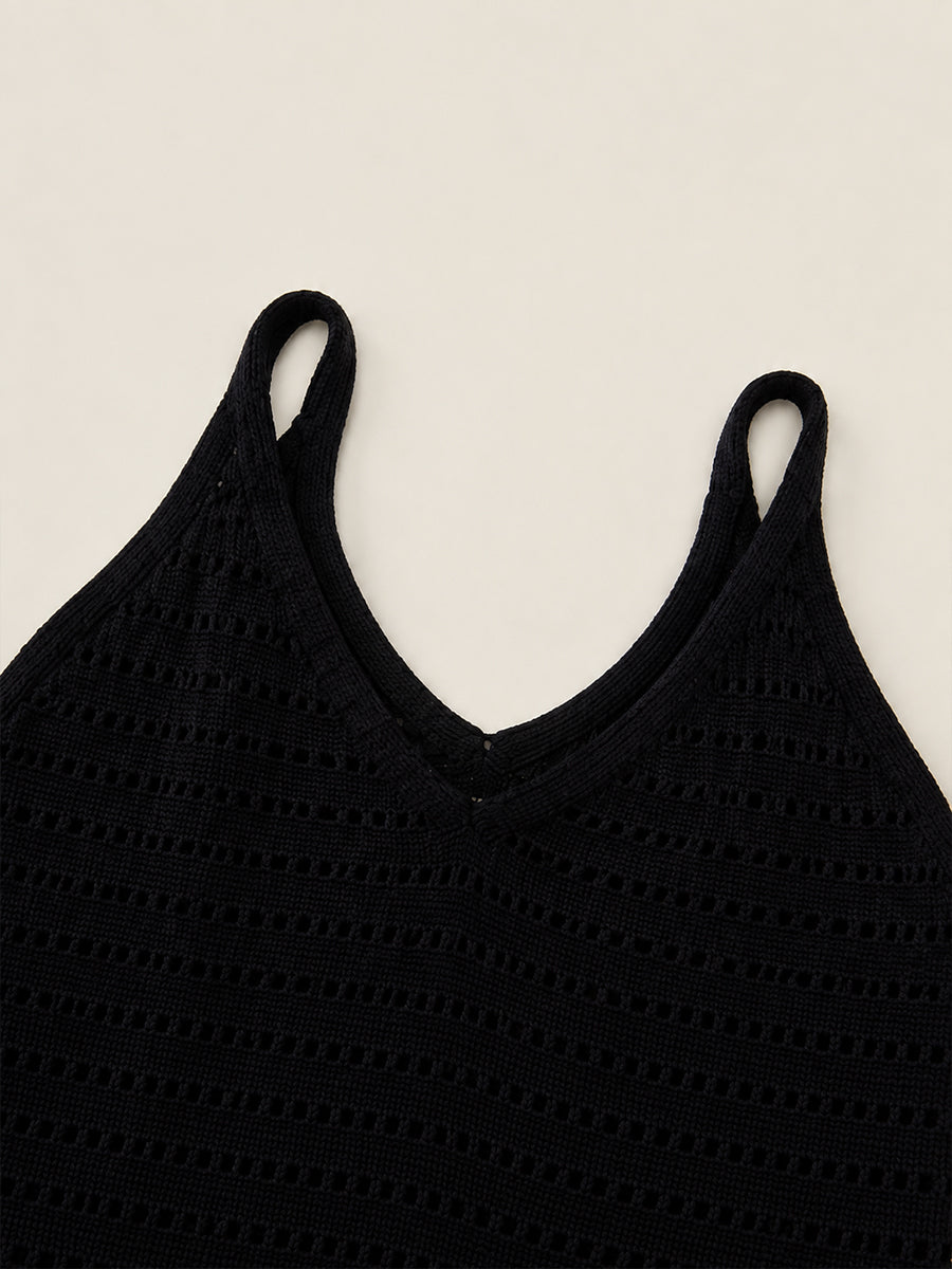 Girls' 2-in-1 Grey Ribbed Knit Top with Black Vest & Lace Trim -4162