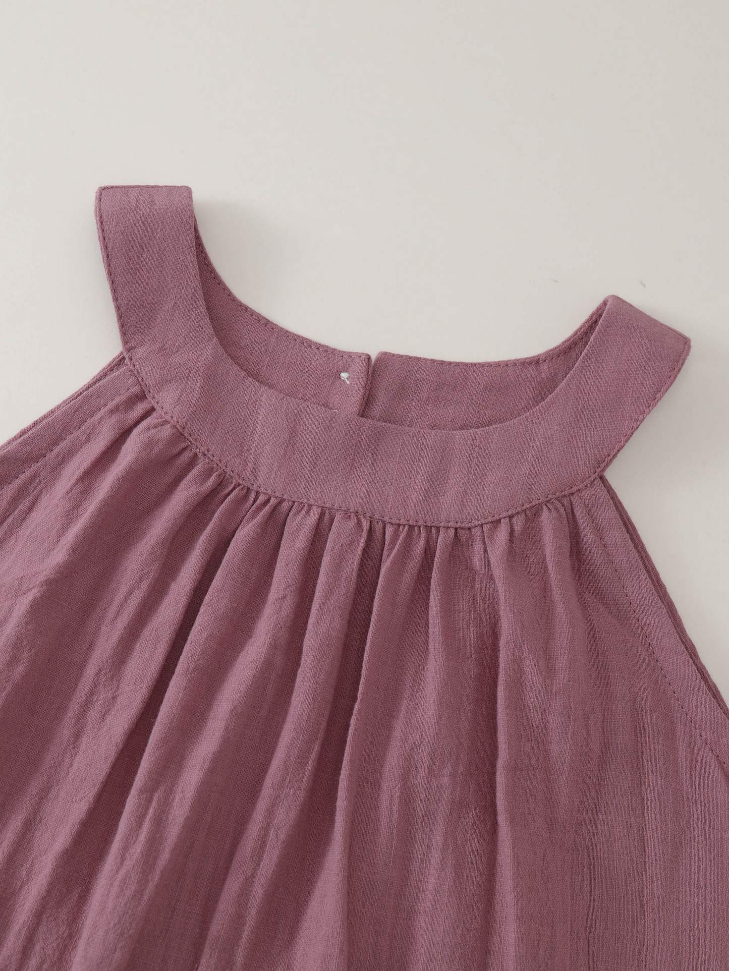 Girls' Dusty Rose Halter Top & Ruffle Shorts Set-K6126155