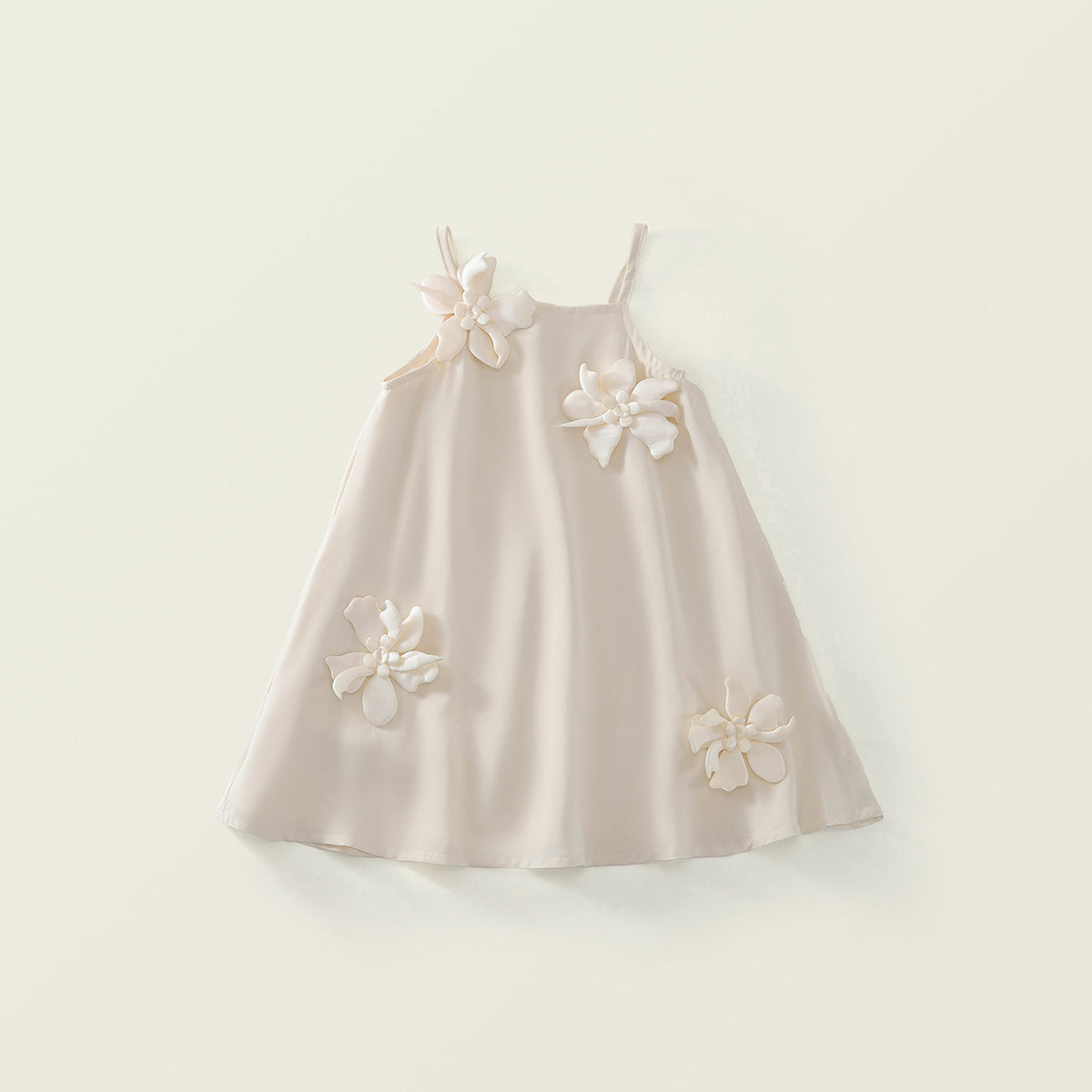 Girls' 3D Floral Appliqué Slip Dress (2 Colors) -K6126037