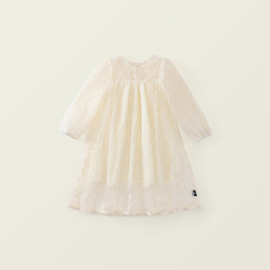 Girl's Sheer Dot Tulle Toddler Party Dress - K6116048