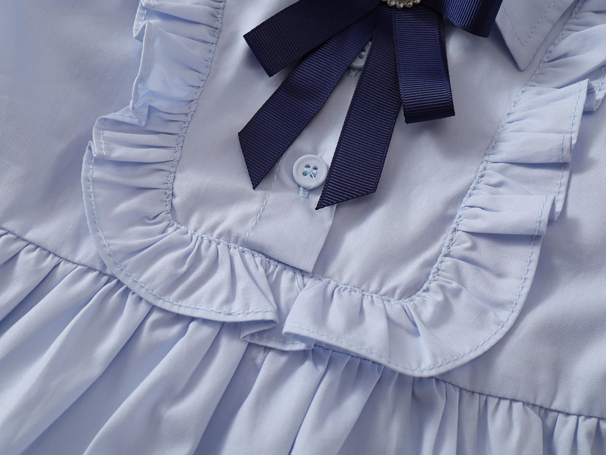 Girl's Kids Light Blue Preppy Dress - K6126026