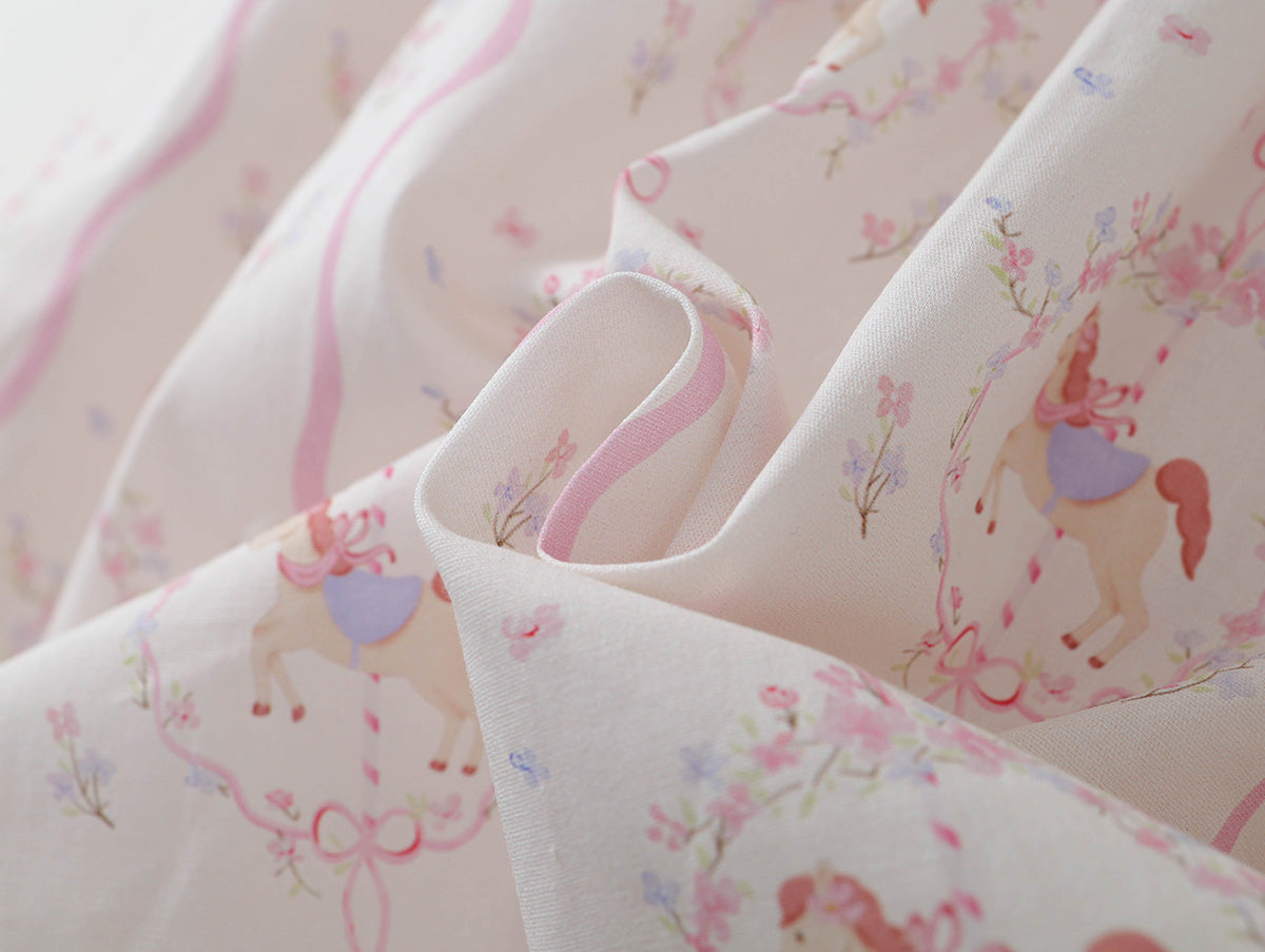 Little Pony Embroidered Peter Pan Collar Dress -K6126140