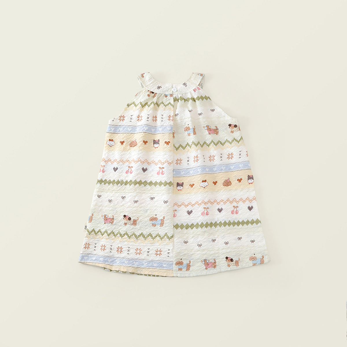 Girls' Cartoon Print Halter Dress -K6126245