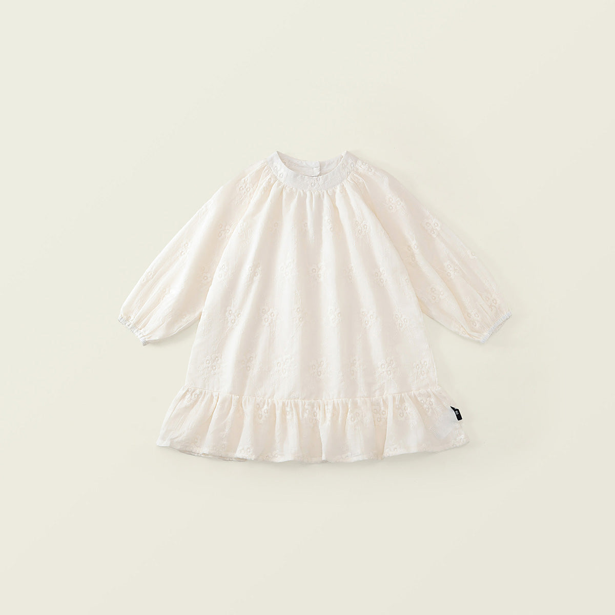 Girls' Floral Embroidered Ruffle Dress -K6136098