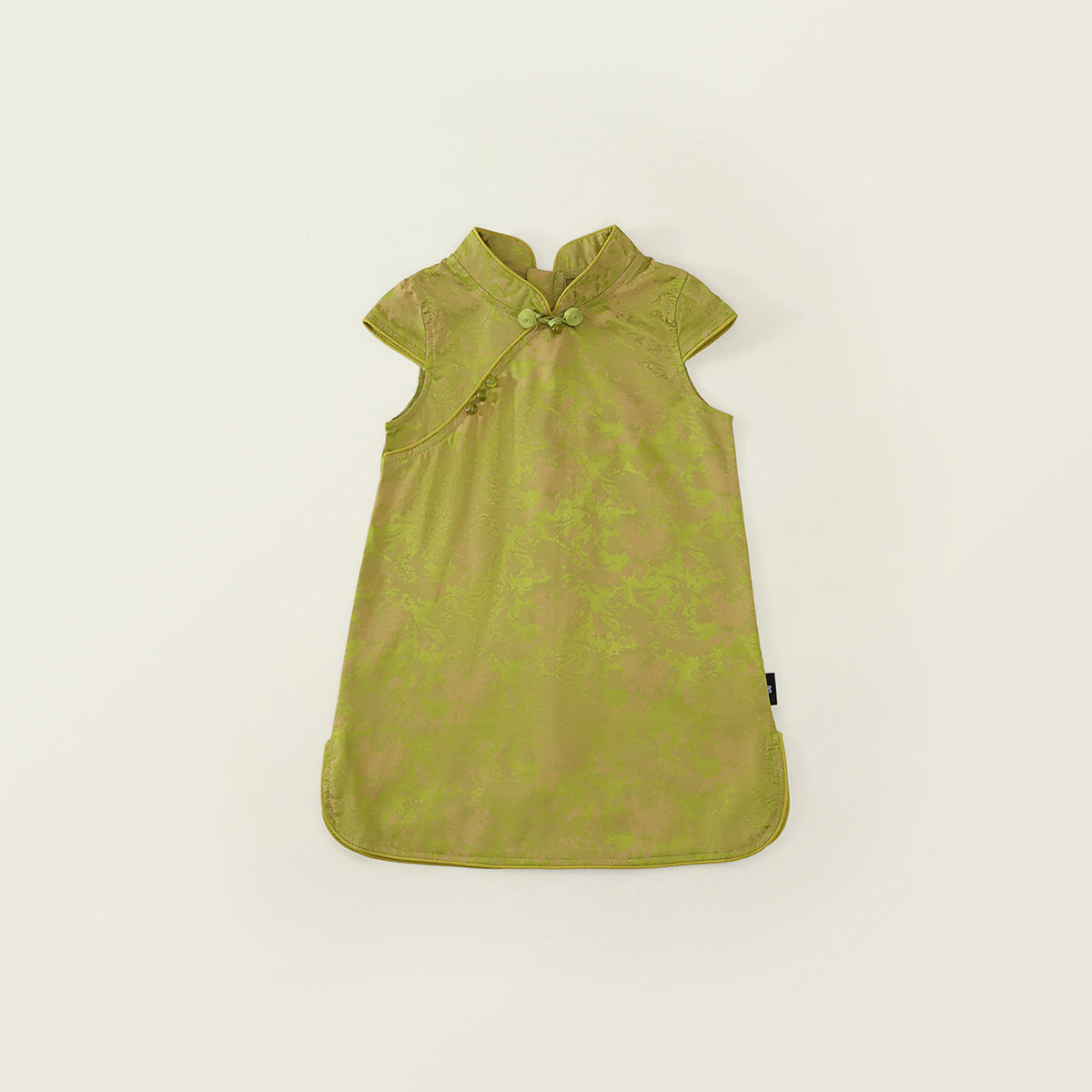 Girls' Green Jacquard Cheongsam Dress -K6126173