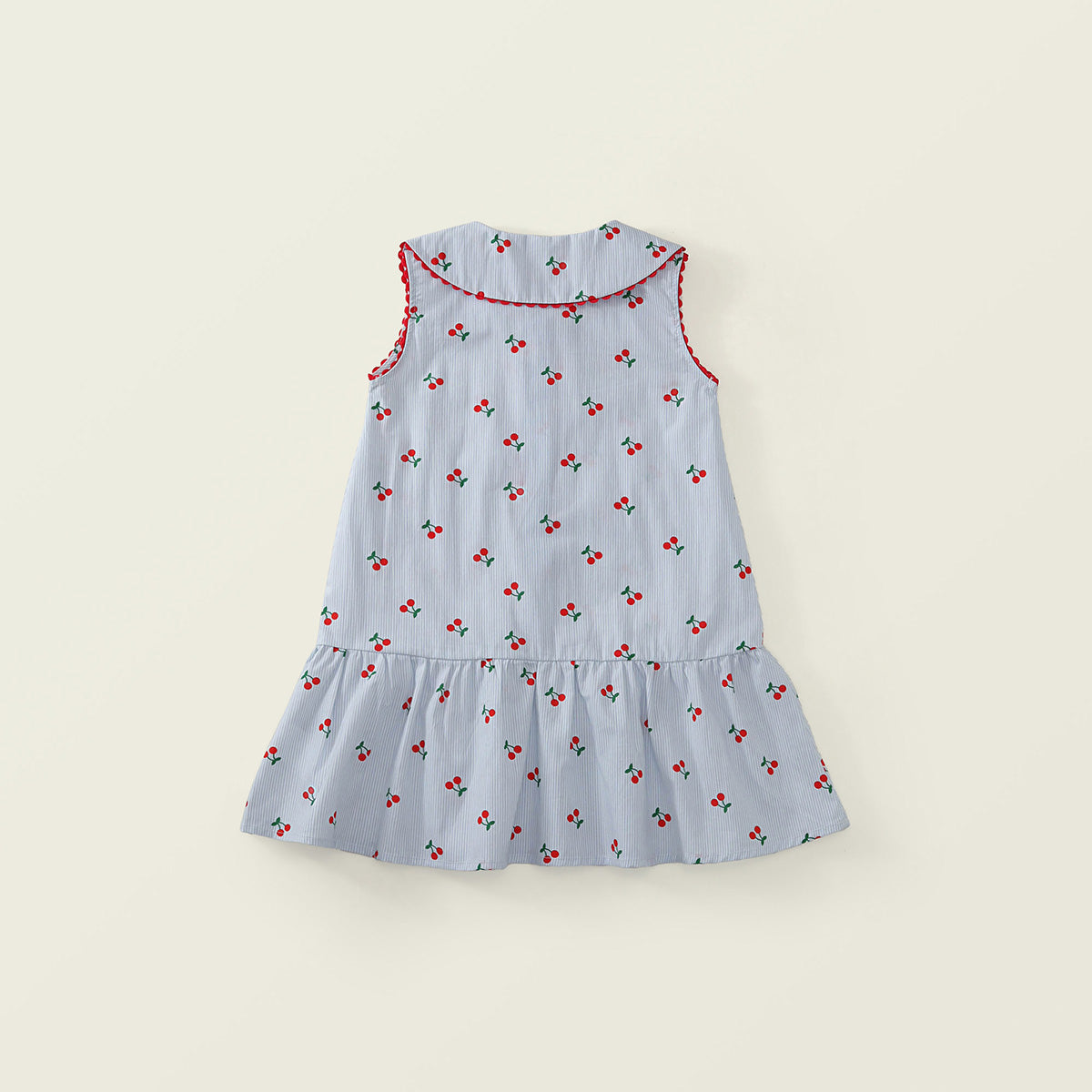 Girls' Cherry Print Sleeveless Dress - K6126150