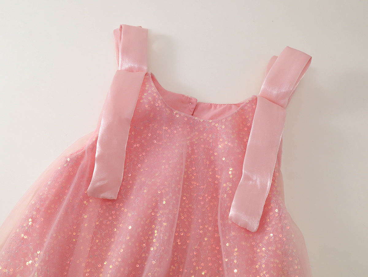 Toddler Girl Sparkle Tulle Sleeveless Party Dress (2 Colors) -K6126106
