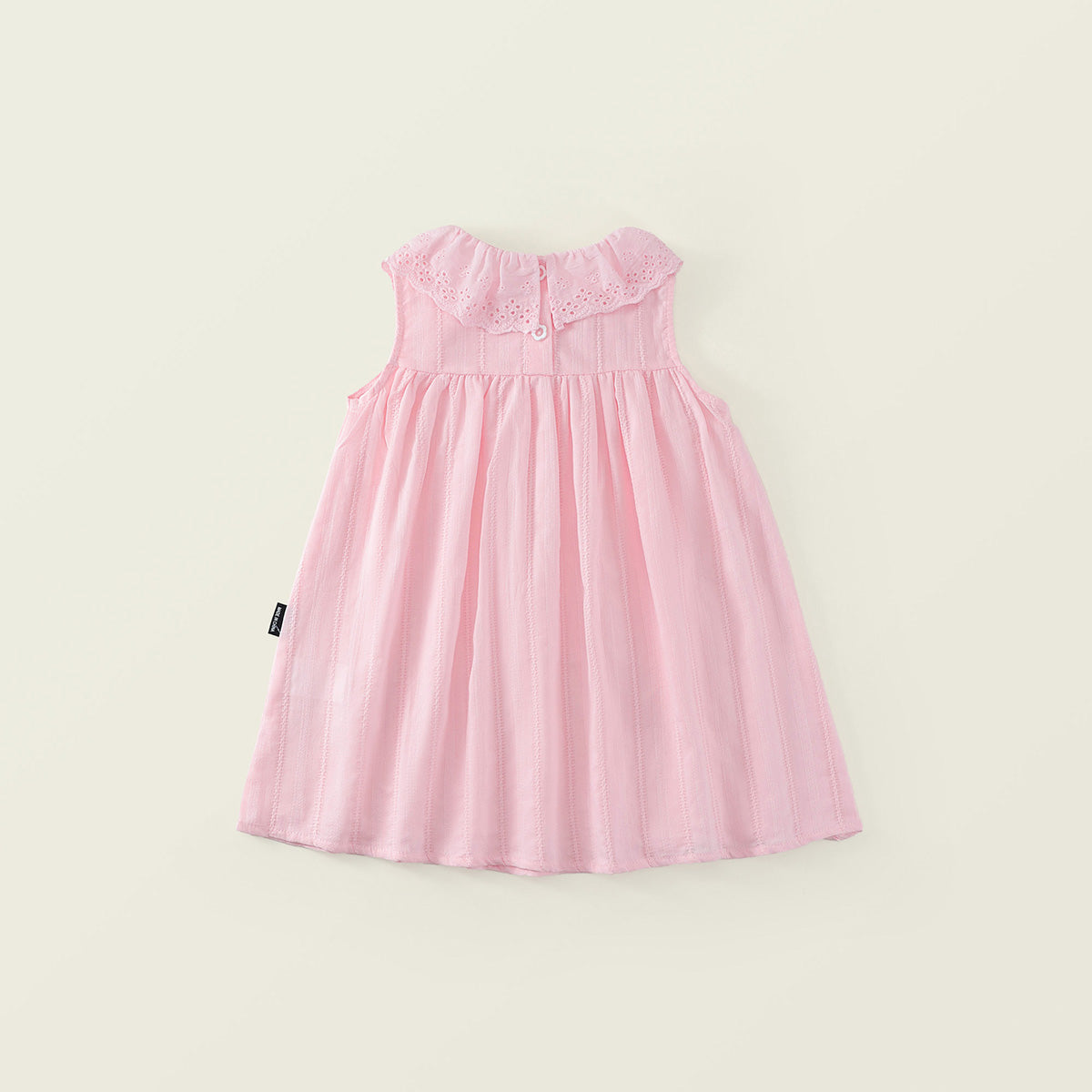 Girl's Eyelet Lace Trim Toddler Summer Dress -K6126058