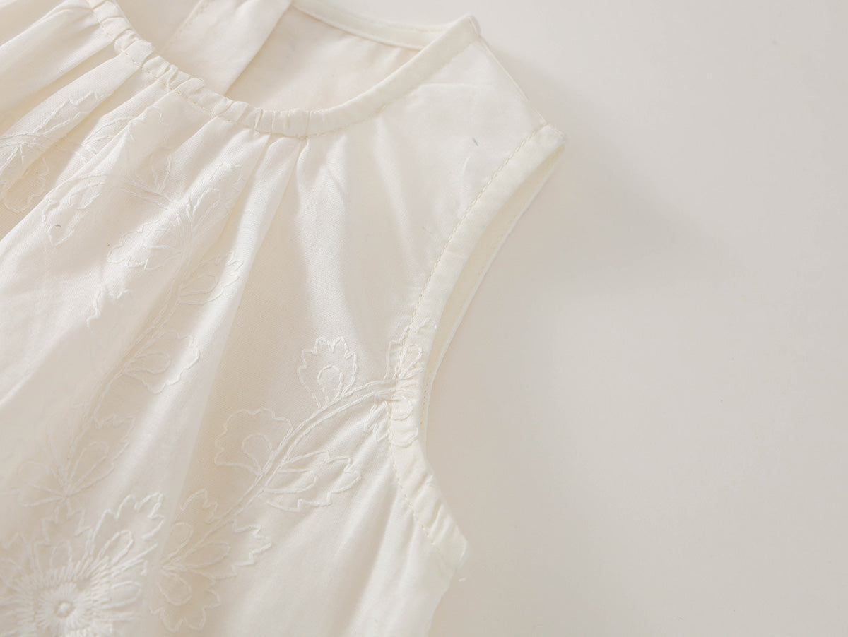 Girls' Lace Top & Striped Shorts Set -K6126043