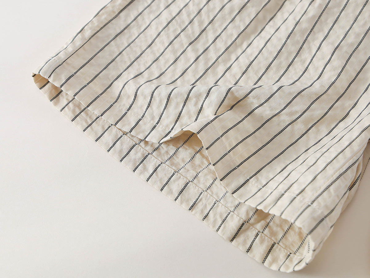 Girls' Lace Top & Striped Shorts Set -K6126043