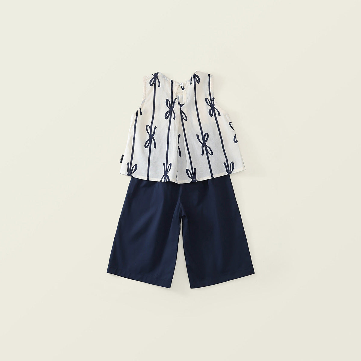 Girls' Bow Print Top & Solid Shorts Set-K6126119