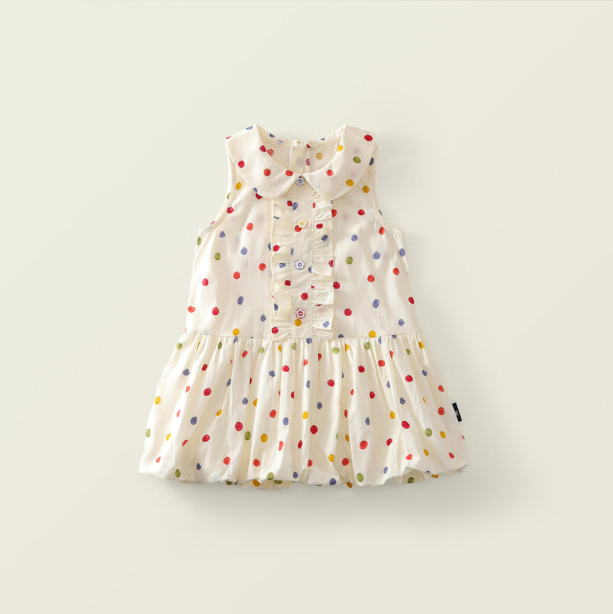 Sleeveless Peter Pan Collar Toddler Dress -K6126038