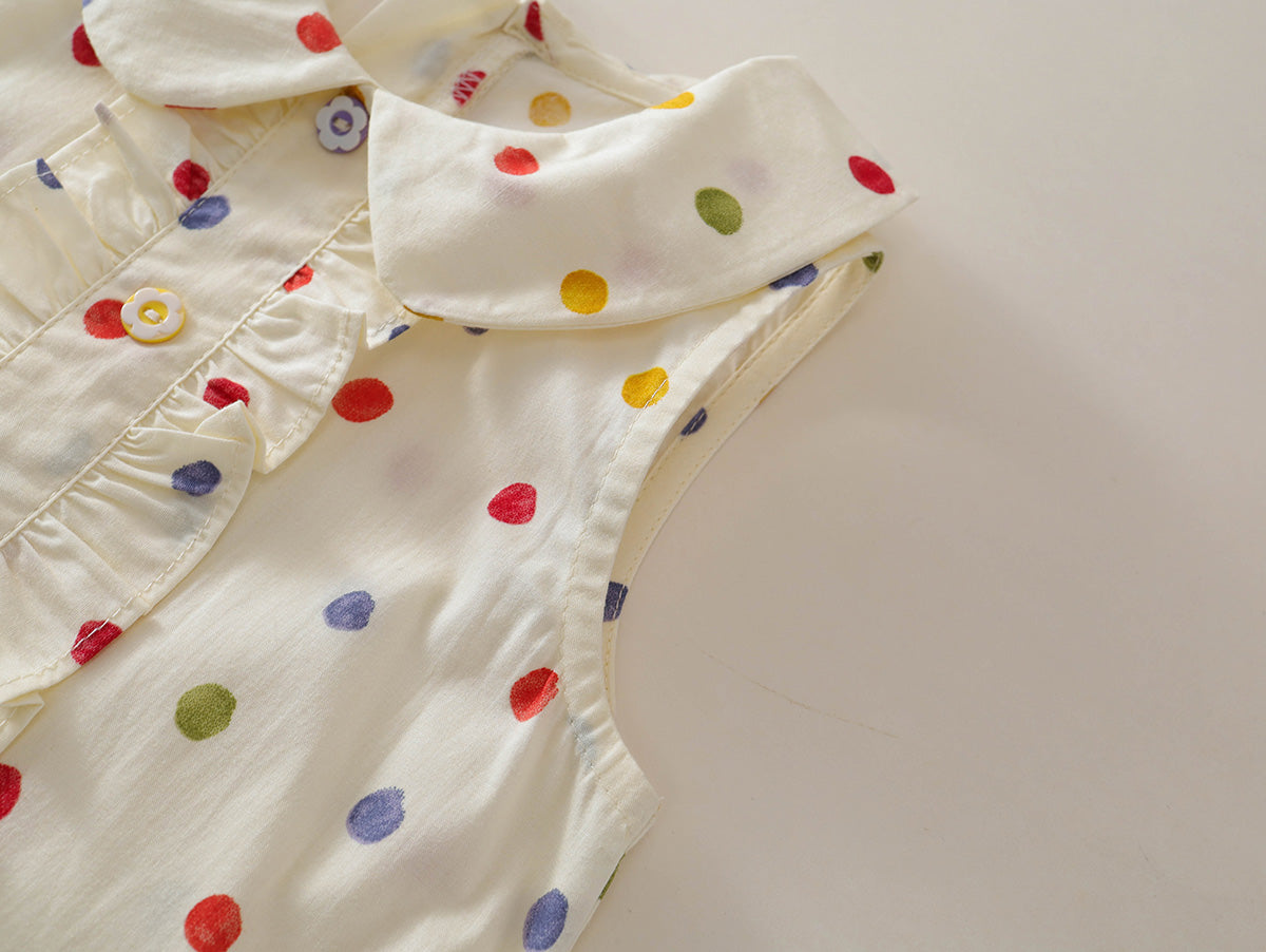 Sleeveless Peter Pan Collar Toddler Dress -K6126038