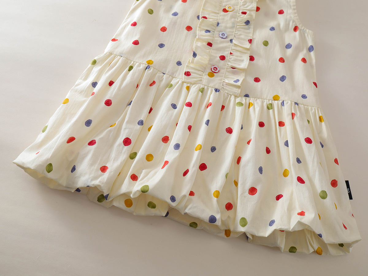 Sleeveless Peter Pan Collar Toddler Dress -K6126038