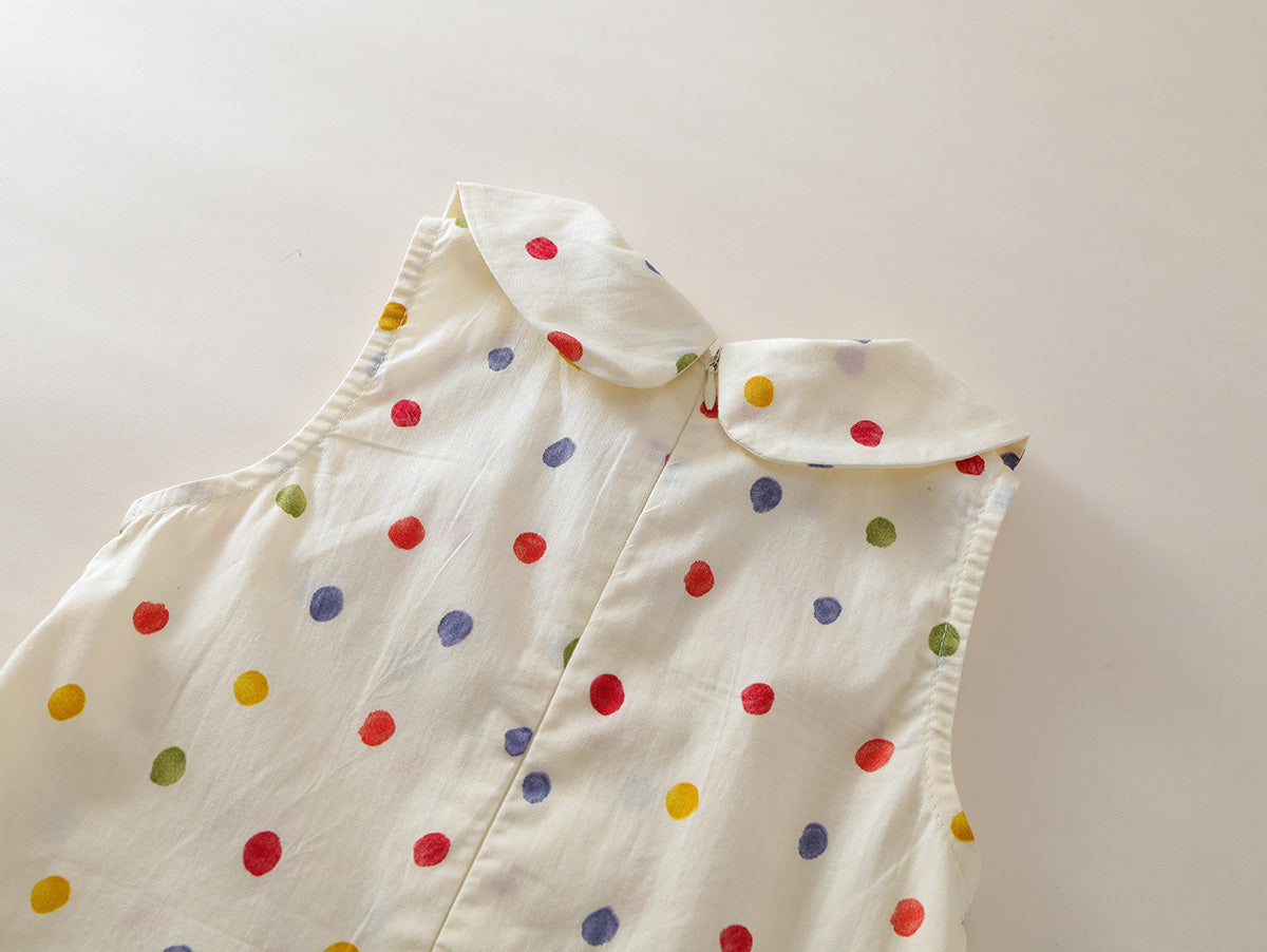 Sleeveless Peter Pan Collar Toddler Dress -K6126038