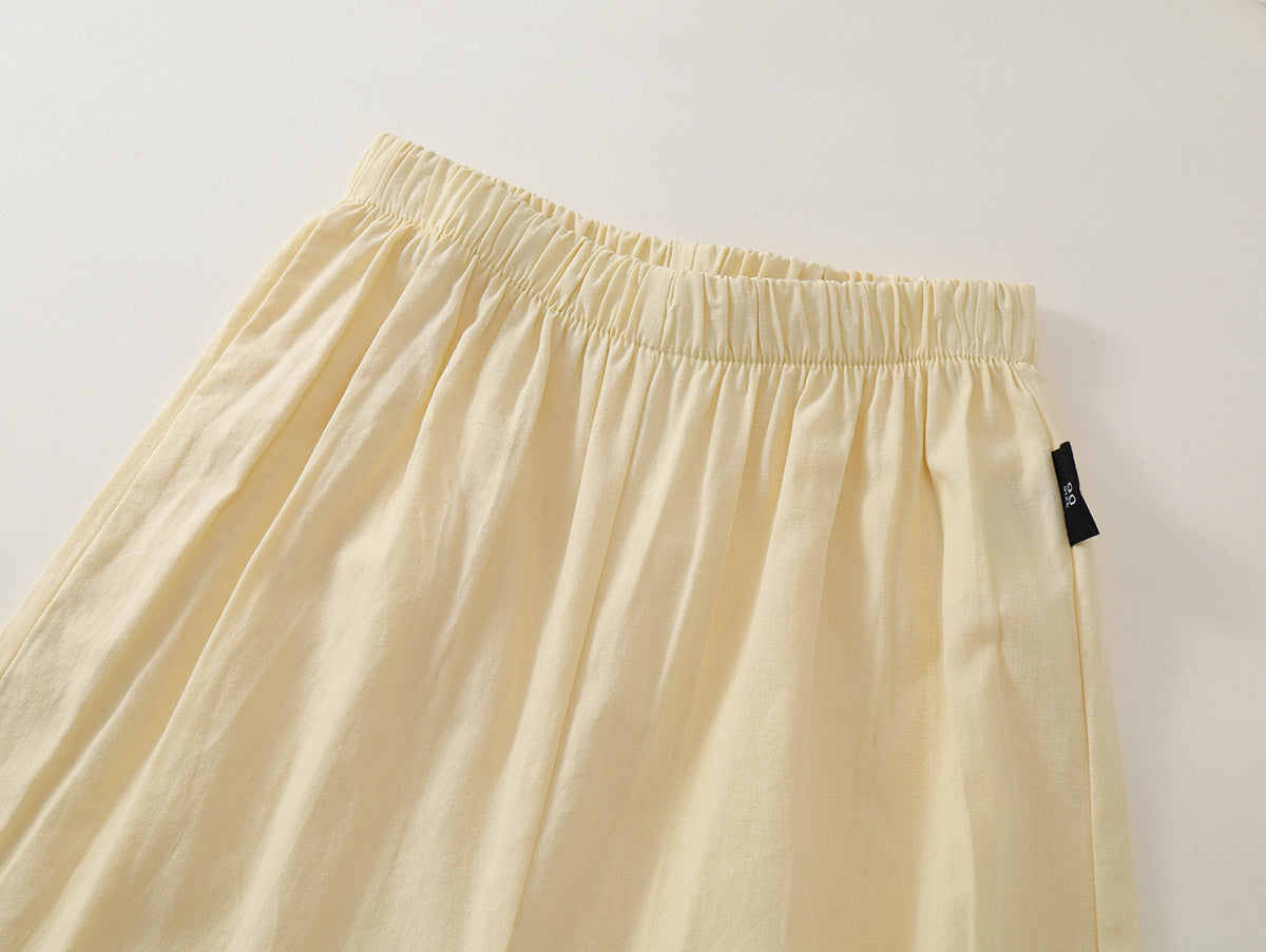 Girls' Striped Ruffle Top & Solid Color Culottes Set (2 Colors) - K6126126