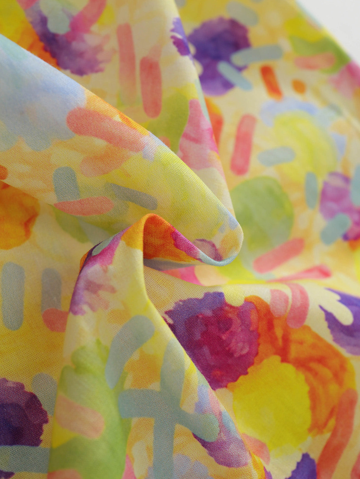 Girls' Colorful Abstract Print Sleeveless Top & Shorts Set-K6126136