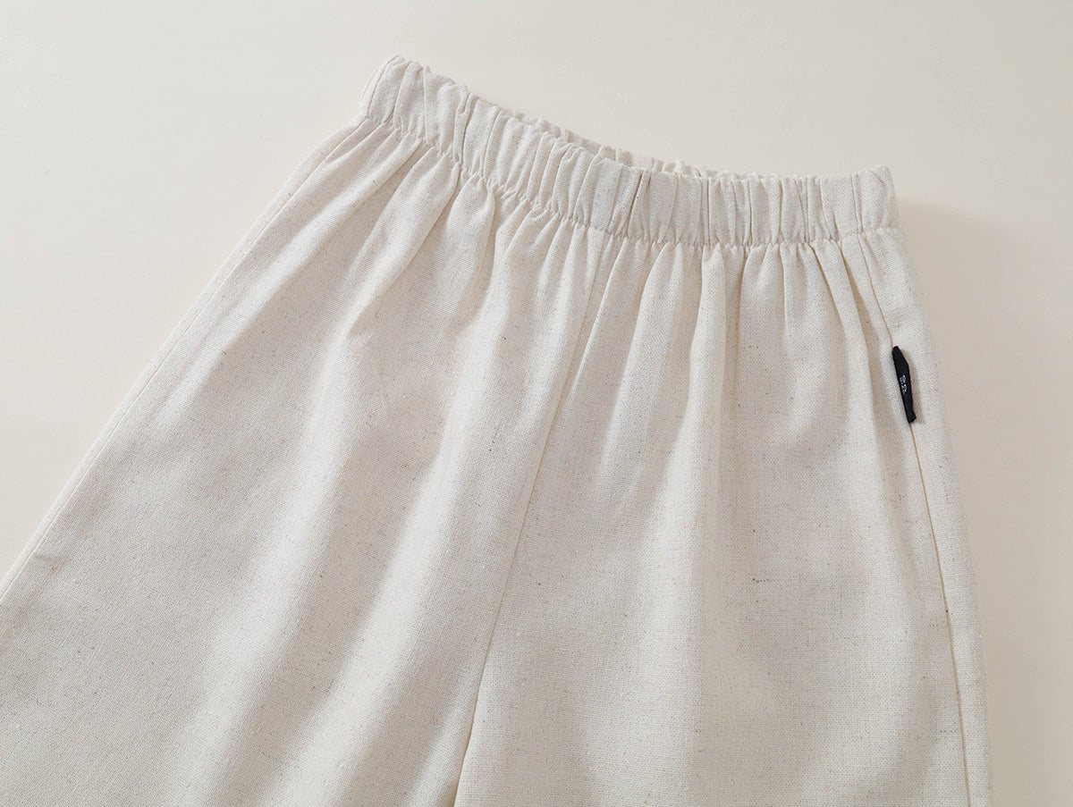 Girls' Sleeveless Pleated Top and Shorts Set-K6126144