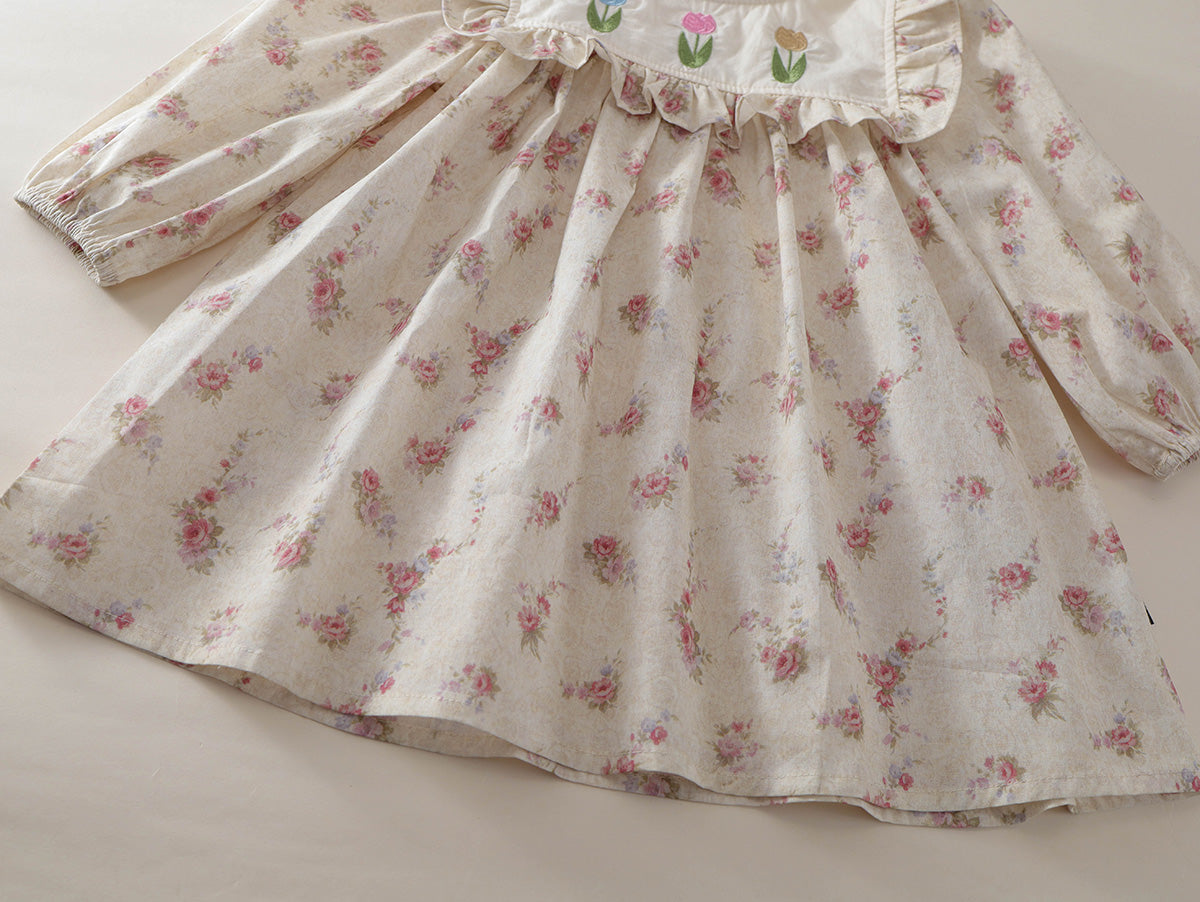 Girl's Long Sleeve Ruffle Toddler Dress - K6115995