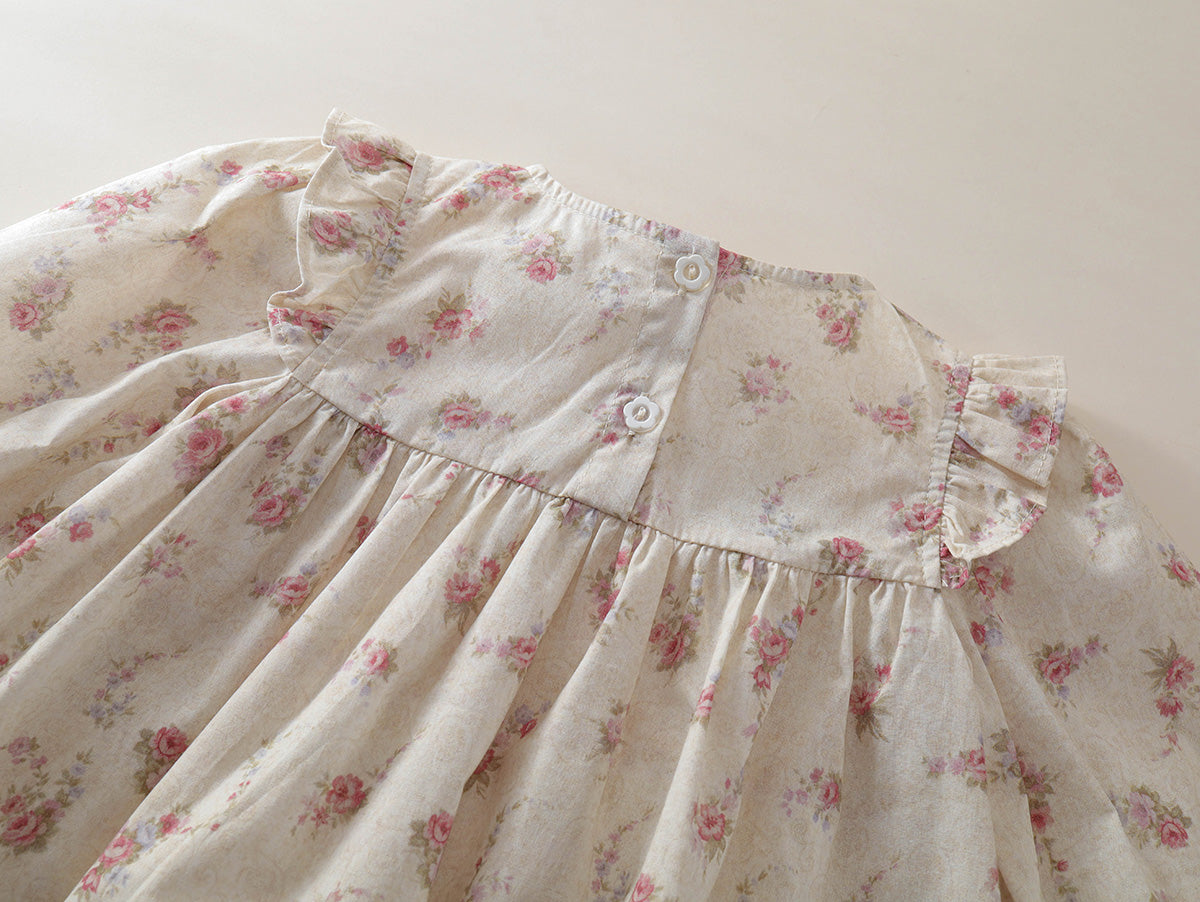 Girl's Long Sleeve Ruffle Toddler Dress - K6115995