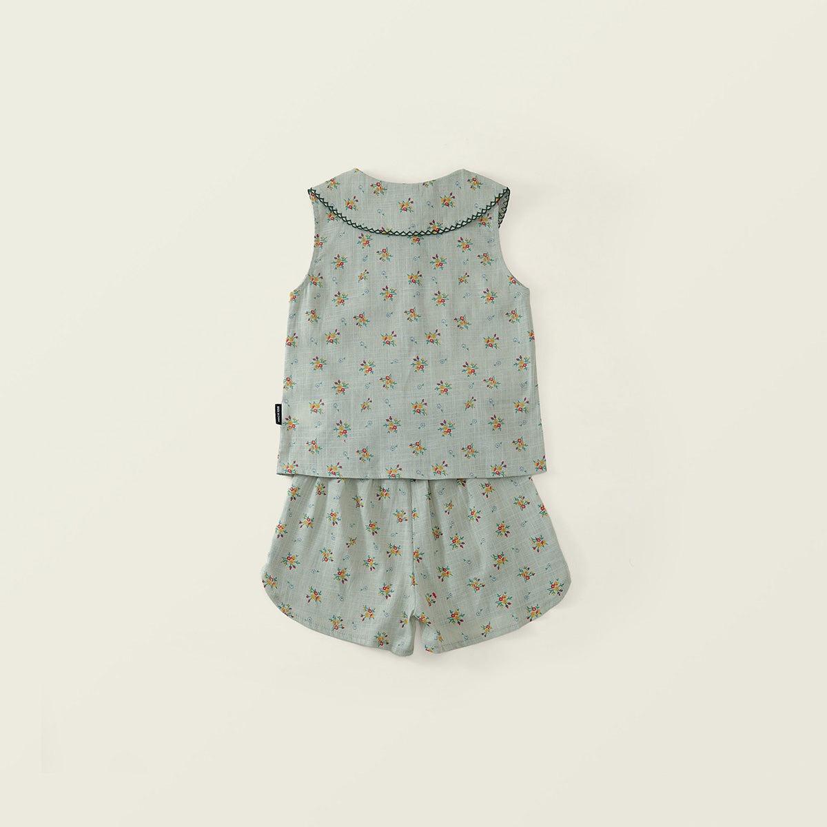 Girl Floral Print Sleeveless Top & Shorts Set-K6126120