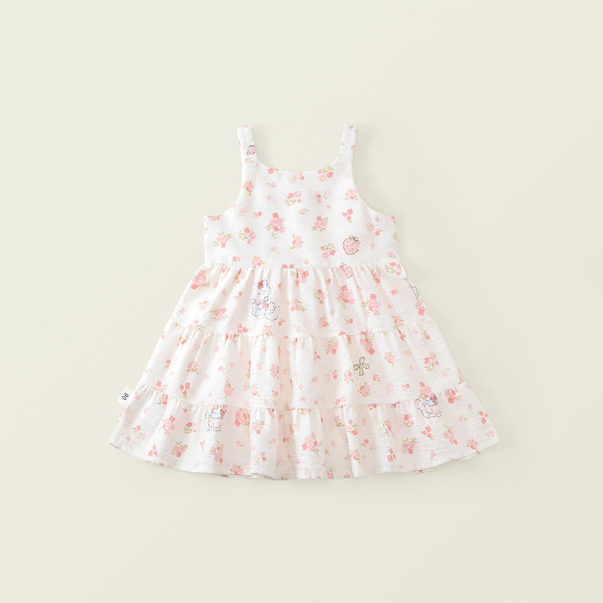 Girls' Tiered Floral Print Sleeveless Summer Dress (3 Colors) - K6126203