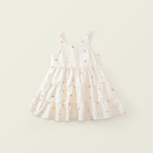 Girls' Tiered Floral Print Sleeveless Summer Dress (3 Colors) - K6126203