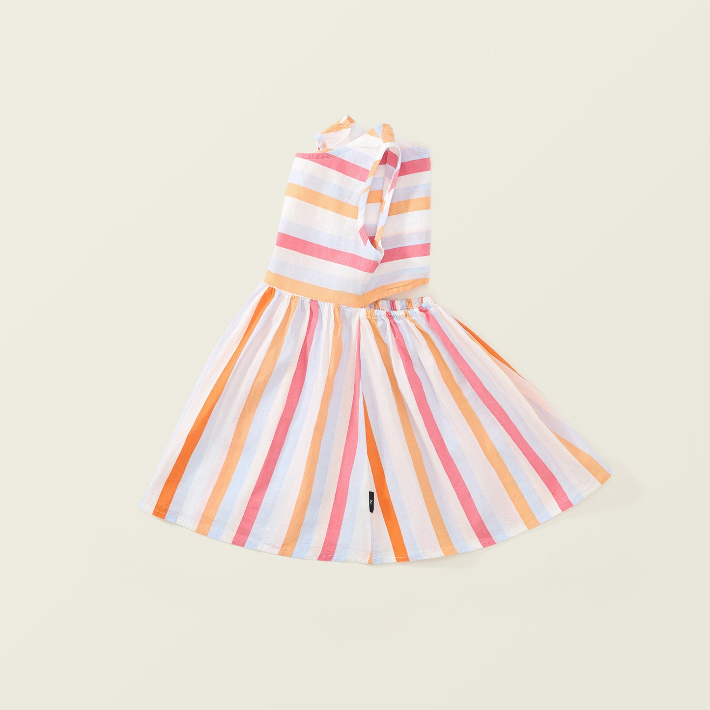 Girls Striped Backless Dress