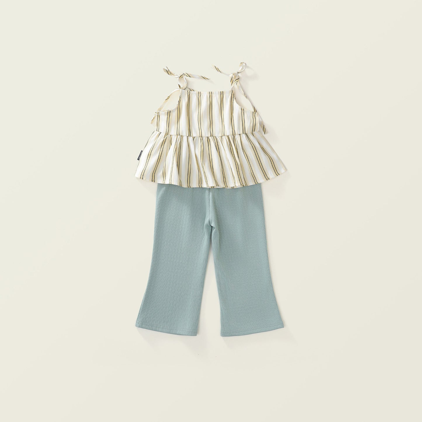 Girls' Striped Tank Top and Flared Pants Set