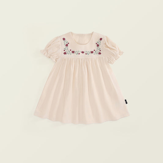 French Embroidered Floral Girls' Dress