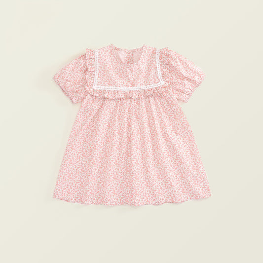 Girls' Summer Floral Cotton Dress