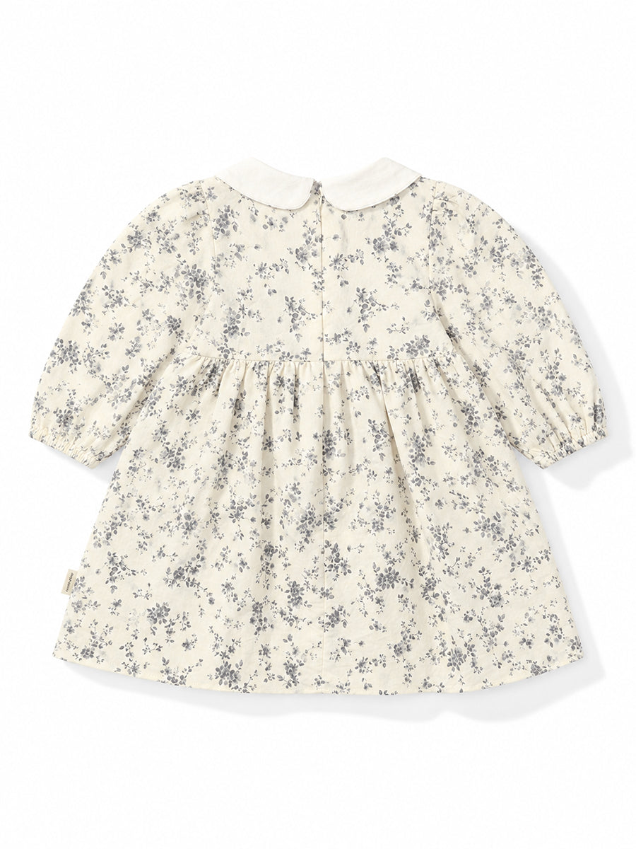 Girls' Floral Smocked Long-Sleeve Dress -K6136268