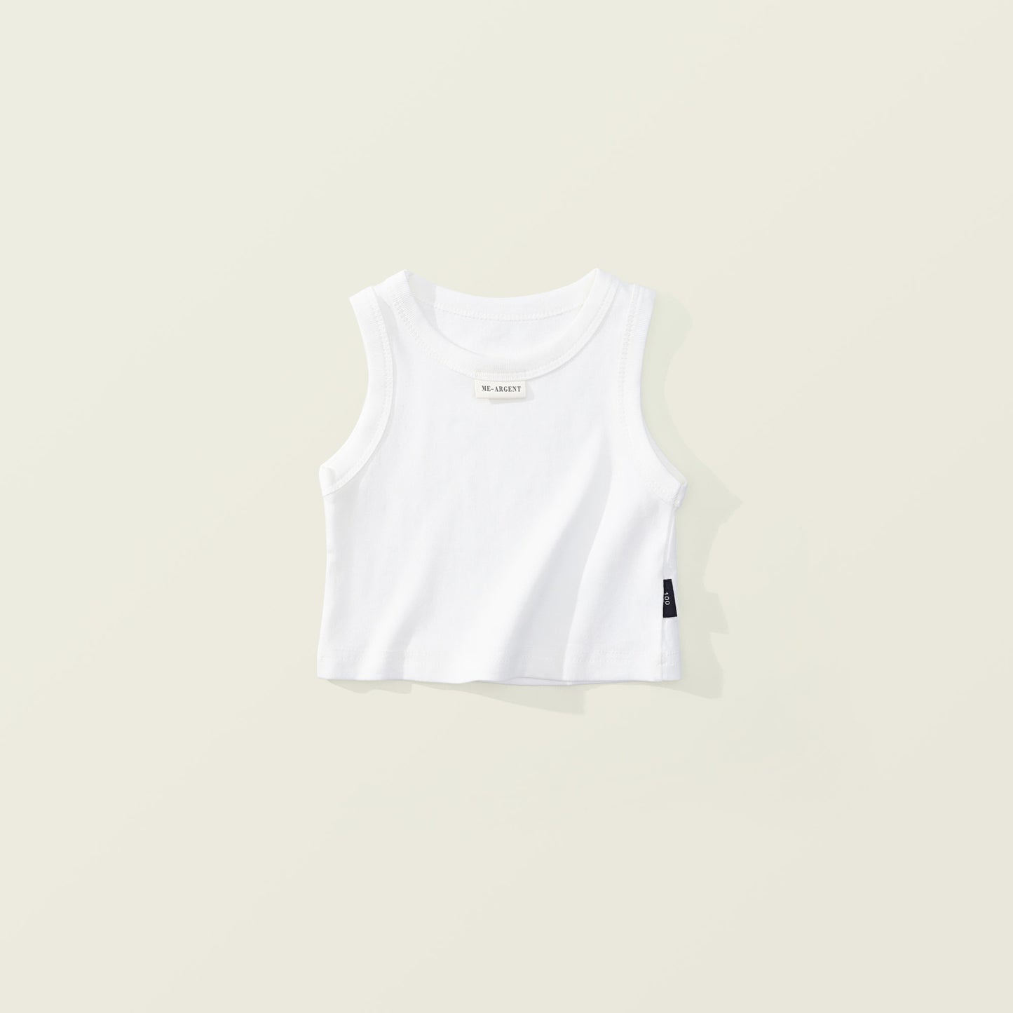 Girls' Solid Color Ribbed Tank Top -K6126380