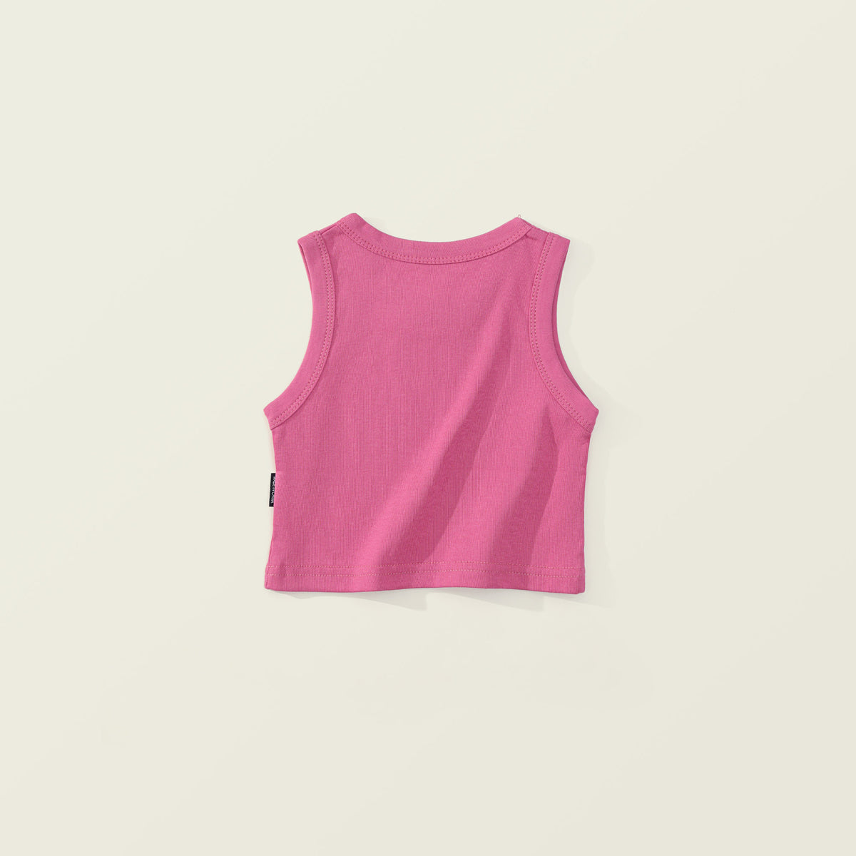 Girls' Solid Color Ribbed Tank Top -K6126380