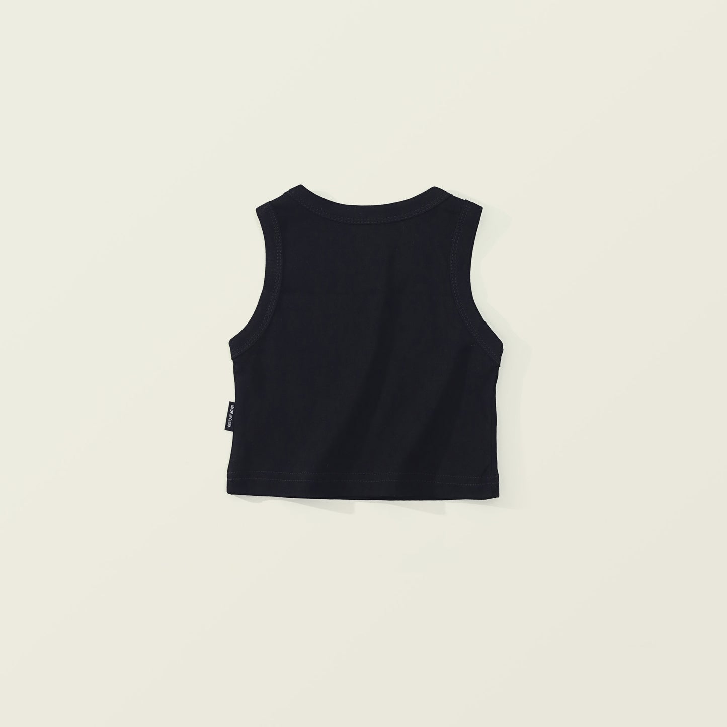 Girls' Solid Color Ribbed Tank Top -K6126380